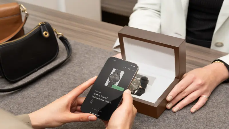 Digital product authentication and traceability of a luxury watch via smartphone