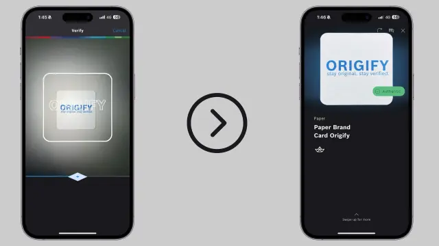 Card verification process in the app